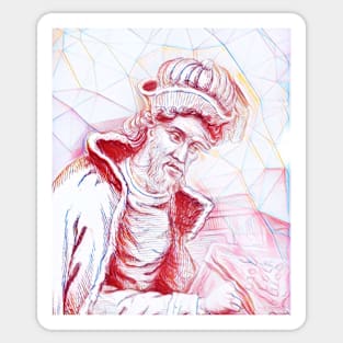 Dionysius of Halicarnassus Portrait | Dionysius of Halicarnassus Artwork | Line Art Sticker